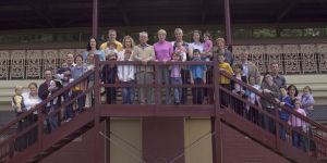 Family get together - in the grandstand